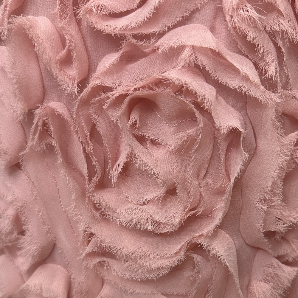 JS Collections Blush Pink 3D  Floral Flutter Sleeve Wedding Guest Dress Size 8 - Picture 7 of 15